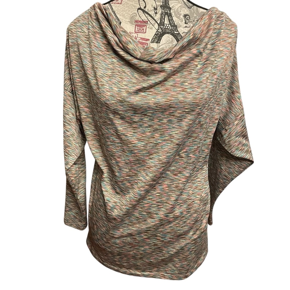 Elegant Multicolor Cowl Neck Women's Tunic